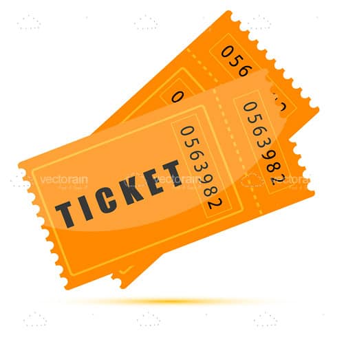 A Pair of Orange Theatre Tickets